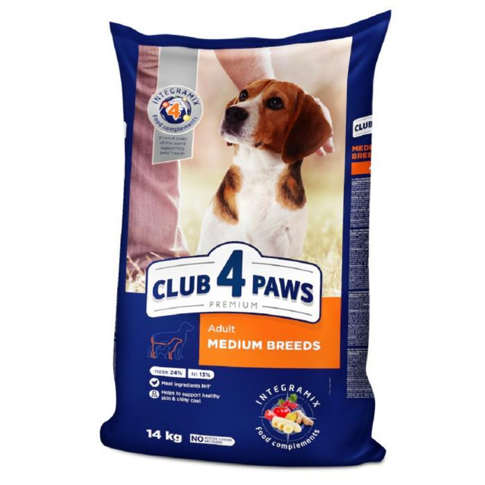 Сухой корм Club 4 Paws для средних пород