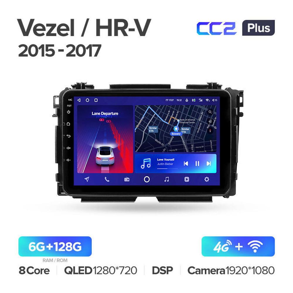 Teyes CC2 Plus 9" для Honda Vezel, HR-V 2015-2017