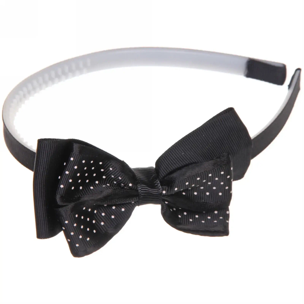 Ободок для волос детский на блистере «Rapunzel», в горошек, микс 6 цветов, 1см