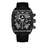 PEAK Pioneer Collection Quartz Movement Silicone Strap Watch Men"s Watches Black Dial