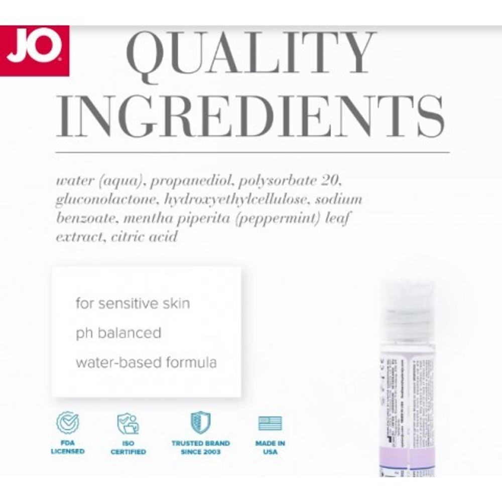 Охлаждающий легкий гипоаллергенный лубрикант JO Agape Cooling 60 мл.