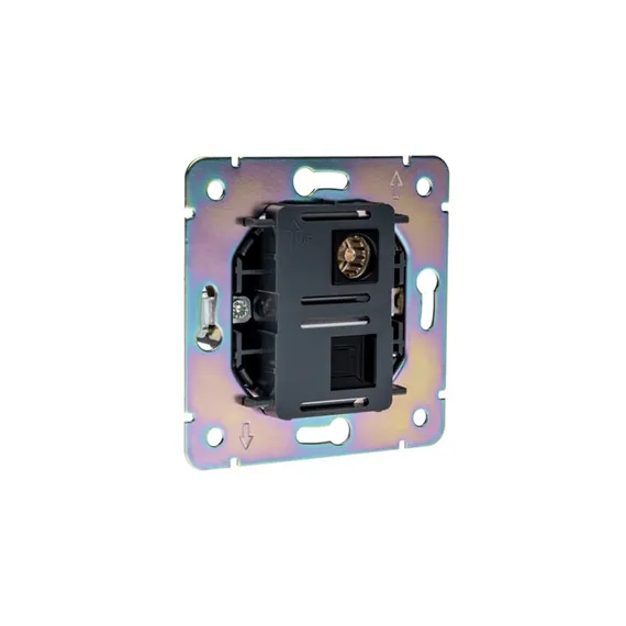 Розетка STRONG компьютерная RJ45 кат6 + TV с/у антрацит KRANZ