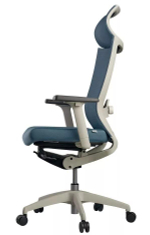 Кресло эргономичное SCHAIRS ZENITH ZEN2-М01W каркас белый/ IR19LB сетка/ IT01LB ткань голубая