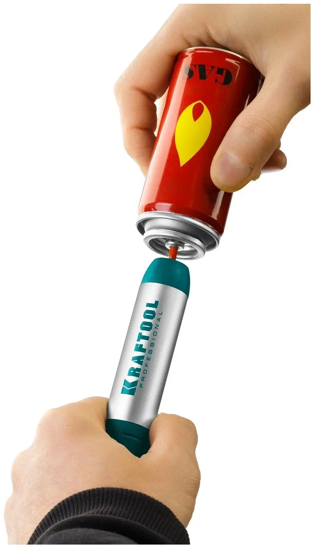 KRAFTOOL  SolderGas 70A 30-70Вт 1300°С горелка, фен, набор 3-в-1, Газовый паяльник (55504-H3)