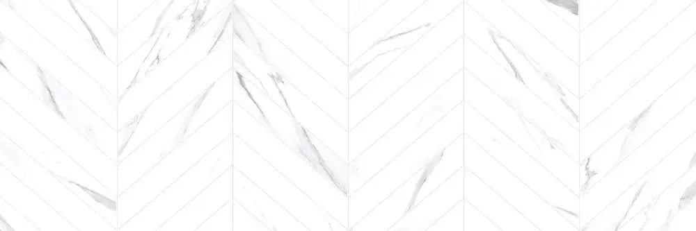 Настенная плитка Alma Ceramica TWU11TOK017 Tokio 200x600 белая глянцевая под камень с орнаментом