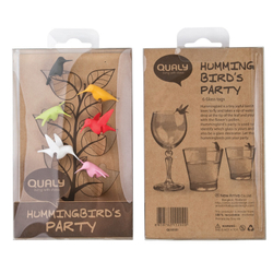 Набор маркеров для бокалов humming bird, 6 шт.
