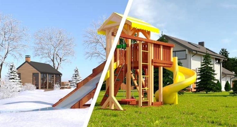 Деревянная детская площадка Савушка "4 сезона" - 9