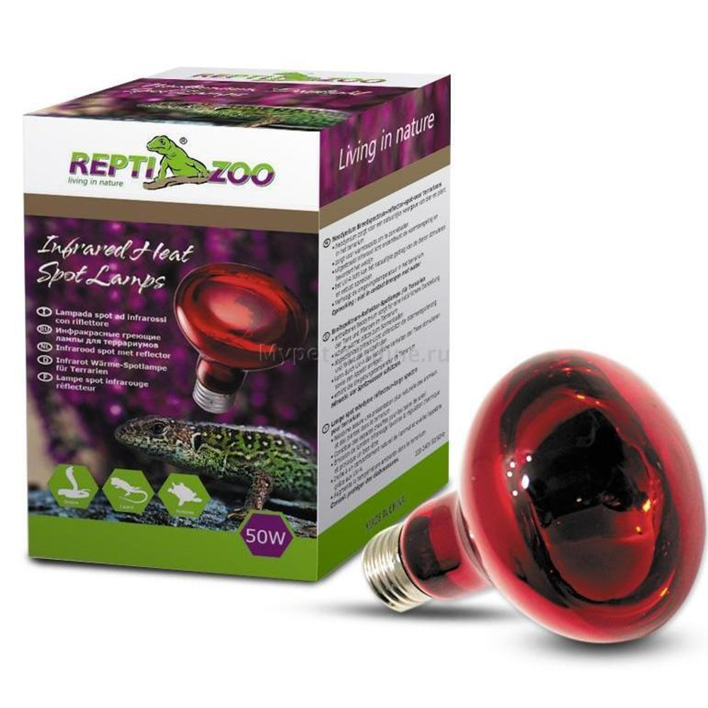 Лампа инфракрасная R63075 "ReptiInfrared", 75Вт, Repti-Zoo