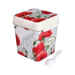 Емкость с ложкой 1,2 л., Маки, Сахар (комплект 12 шт)