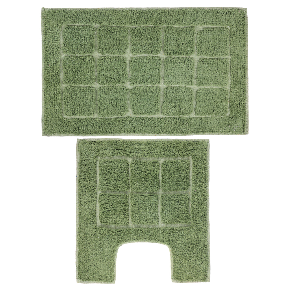 VETTA Набор ковриков для ванной и туалета 40x60+40x40 см, хлопок (Индия)