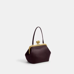 COACH СУМКА KISSLOCK 16, ТЕМНО-КОРИЧНЕВЫЙ