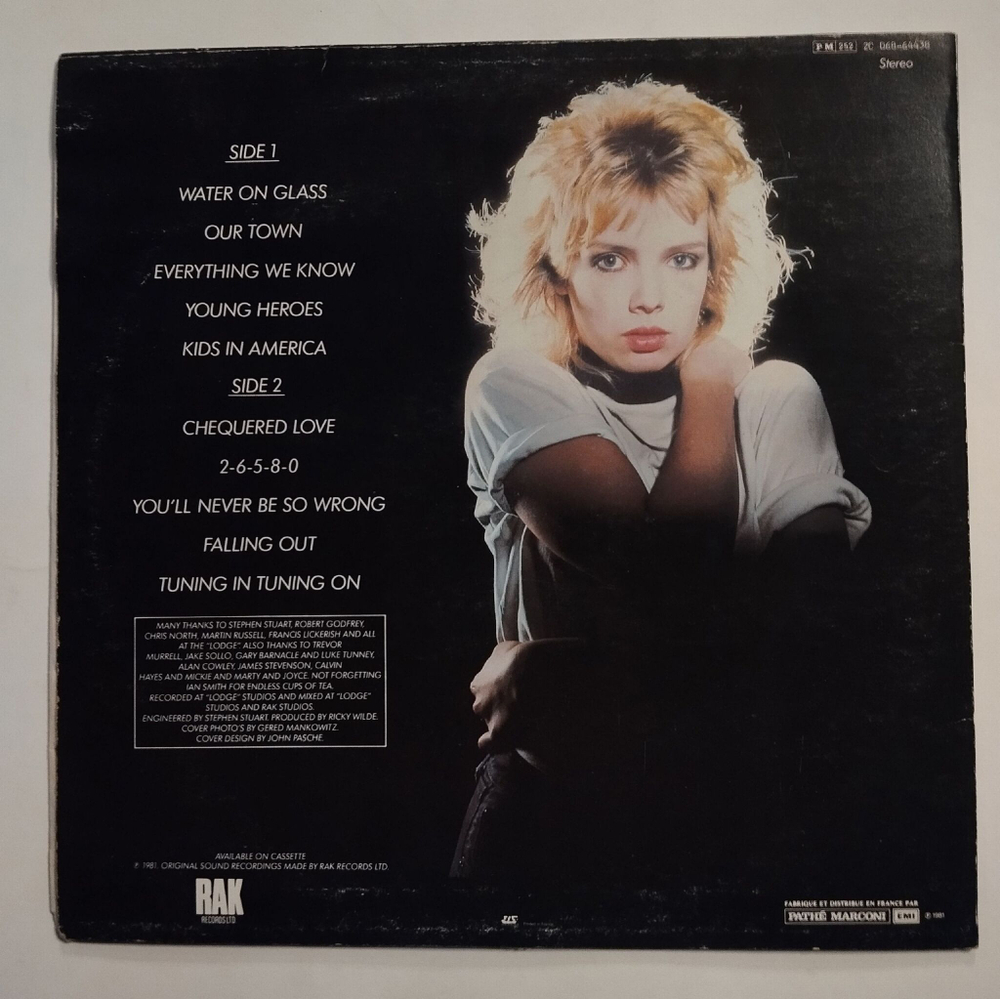 Винтажная виниловая пластинка LP Kim Wilde (France 1981)