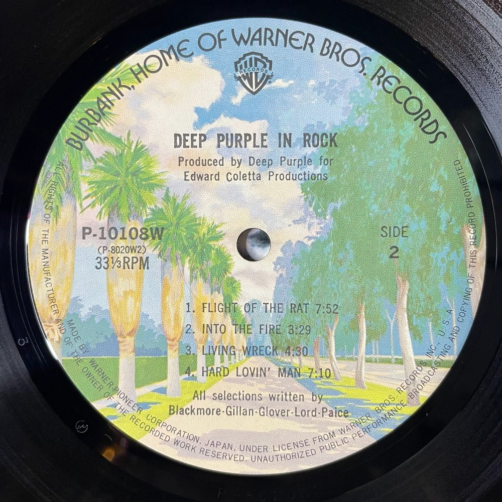 Винтажная виниловая пластинка LP Deep Purple In Rock (Japan 1976) (Obi) Flight Of The Rat