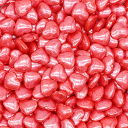 Сердечки_перл_красные