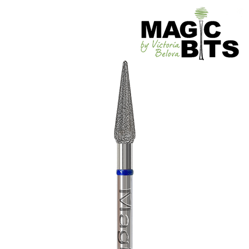 Magic Bits фреза капля маникюрная 30 синяя насечка
