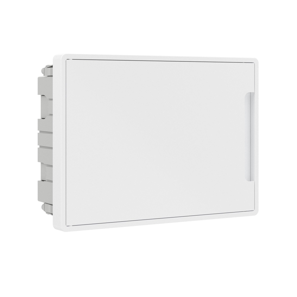 Щиток 12 мод встраиваемый для полых стен FRAME, белый, с белой дверцей,с 2 шинами PEN на 6 и 8 отв.