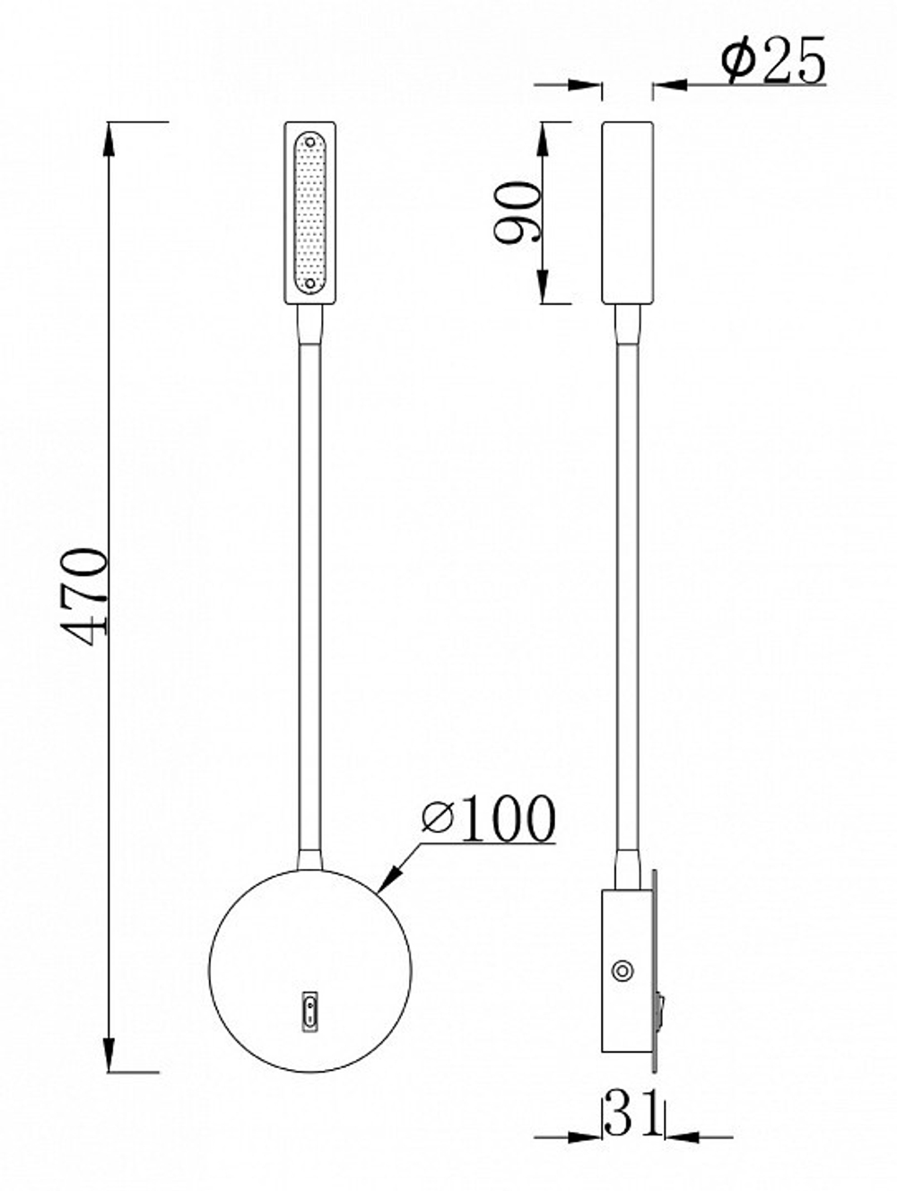 Бра Maytoni Stem C035WL-L3B3K