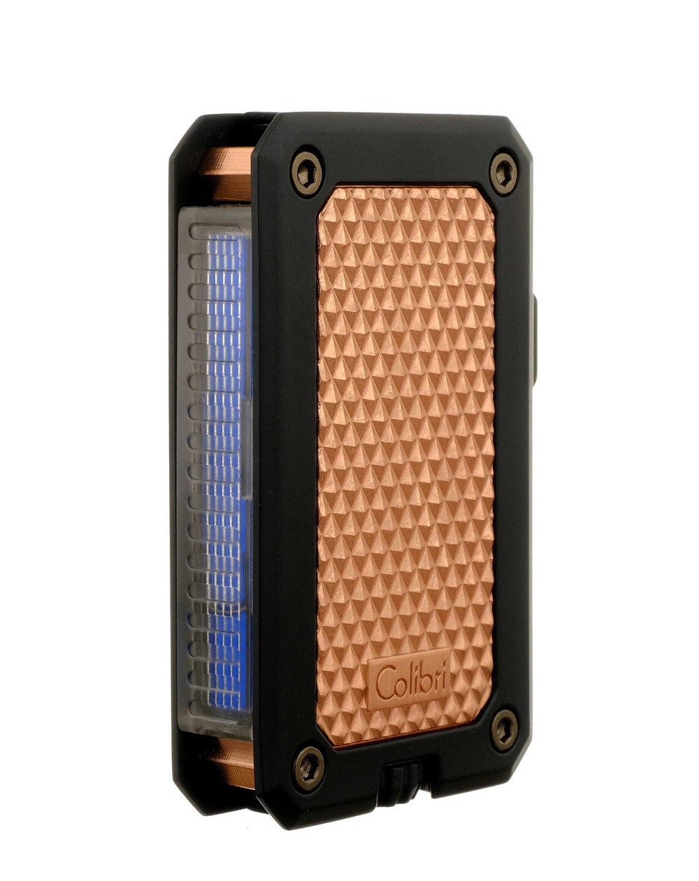 Зажигалка сигарная Colibri Rally, черная-красное золото