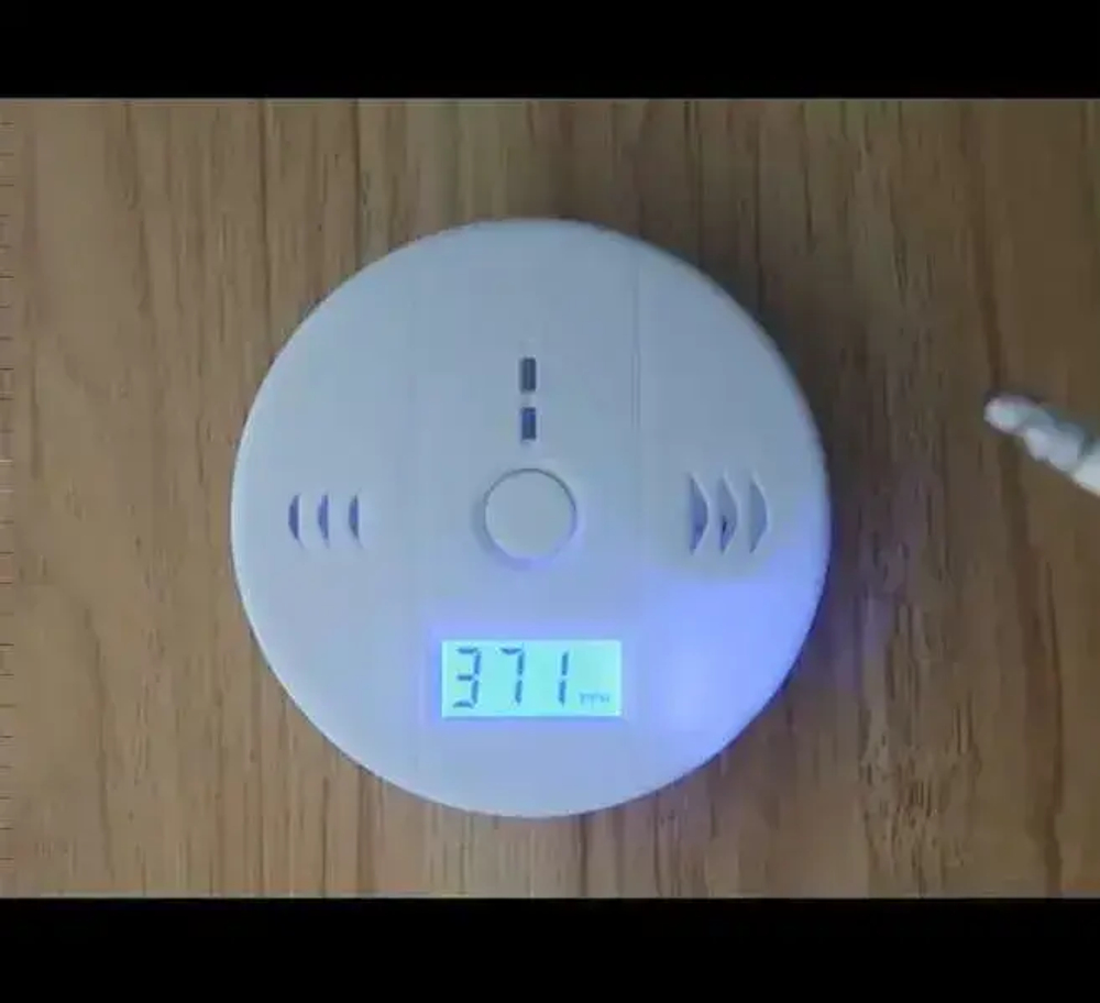 Датчик угарного газа - Сигнализатор измеритель CO - Цифровой автономный для обнаружения утечки - Детектор дыма с сиреной