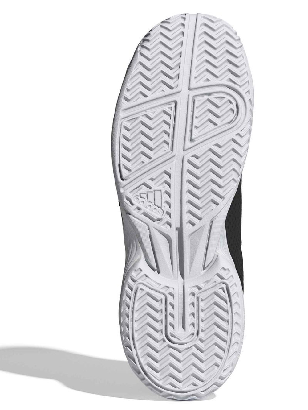 Детские Кроссовки теннисные  Adidas Courtflash K - cloud white/silver metallic/core black