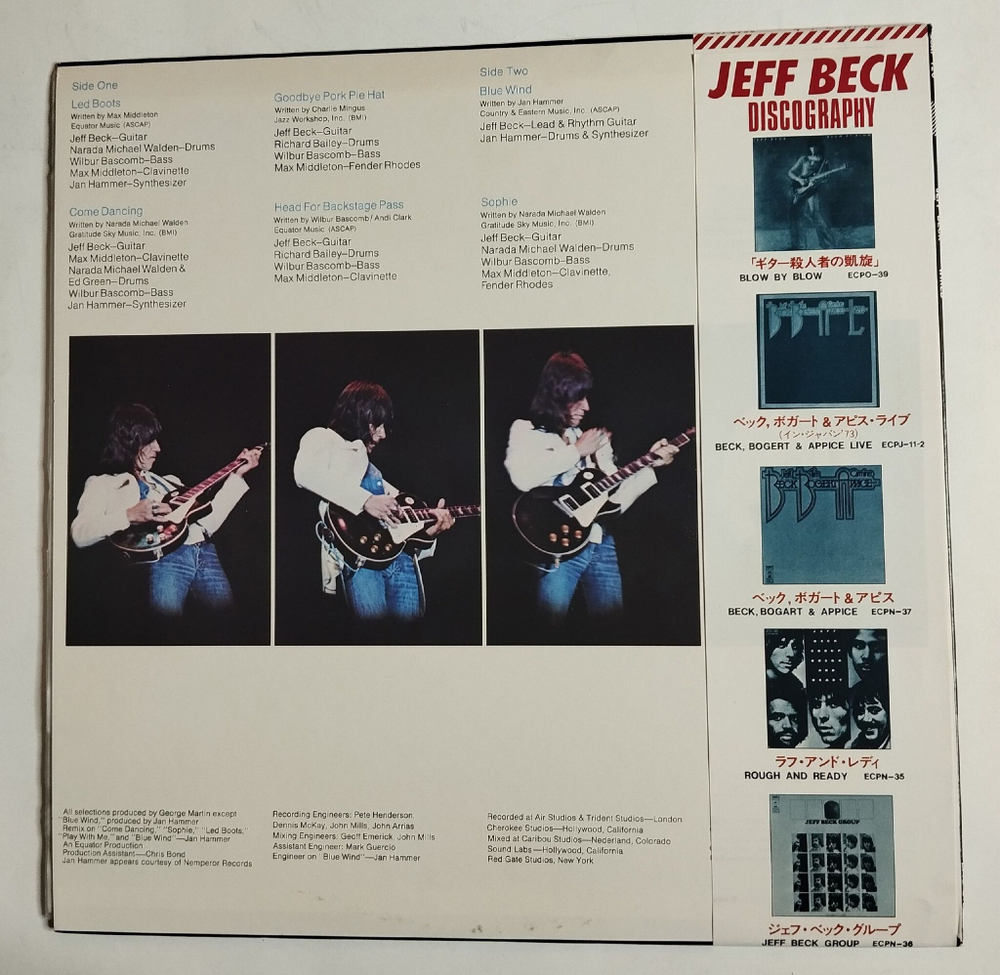 Винтажная виниловая пластинка LP Jeff Beck Wired (Japan 1976) (Obi)