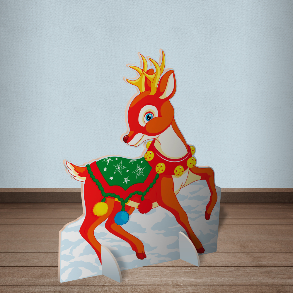 Напольная двусторонняя декорация Олень 164000638