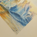 Картина авторская акварельная в паспарту 30х40 см на стену для интерьера "Лед".