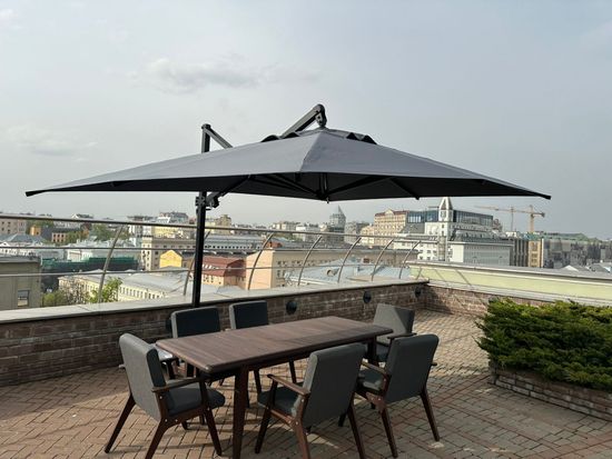 Зонт профессиональный Banana Plus 3000Х4000 черный/серый Турция