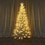 Ёлка светодиодная «Жемчужная» 180 см, ПВХ белый, цвет свечения-Белый/Теплый белый (220 веток) (T2118-180)