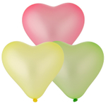Шар латексный Сердце Неон 25 см (Ассорти)