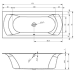 Акриловая ванна Riho Linares BT4400500000000 170x75 с тонким бортом R