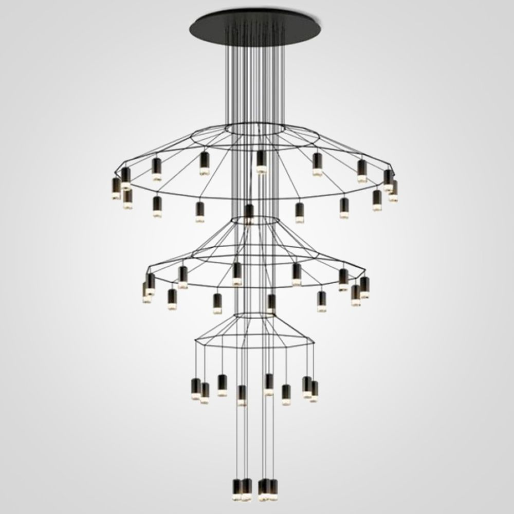Подвесной светильник Vibia Wireflow Chandelier 0378 LED Suspension 42 lamp