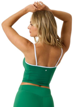 Женский топ теннисный Bjorn Borg Alice Cropped Tank - зелёно-зеленый