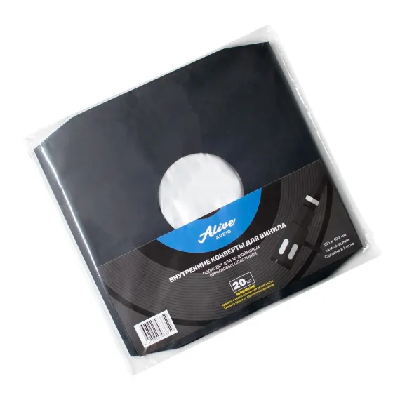 Alive Audio AA-ACC-SLPINB Конверты для винила 12&quot; (20 шт.) Black