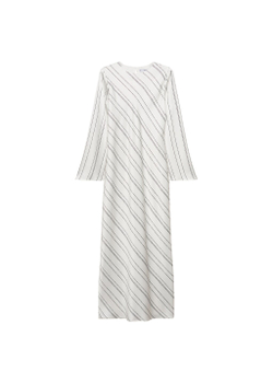 Полосатое платье с атласным блеском