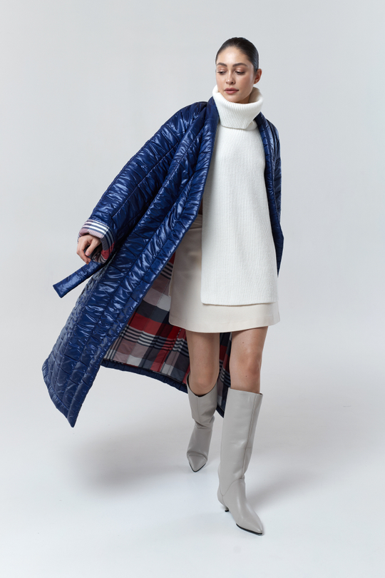 Пуховик - Кимоно удлинённый