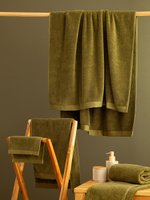 Полотенце для лица оливкового цвета из коллекции essential, 30х30 см