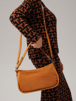 Замшевая сумка Azaro 30639 оранжевый карандаш