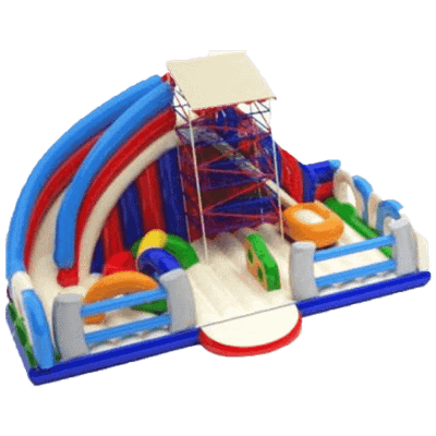 Детский надувной батут-горка "Паутинка"