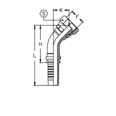 Фитинг DN 12 DKM (Г) 22x1.5 (45)