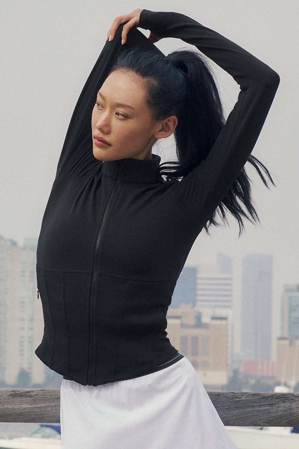 Alo yoga Жакет с аэрографией и застежкой-молнией, черный