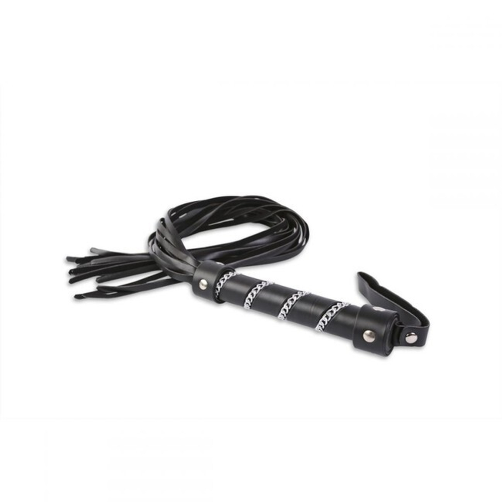 Плеть черная с цепочкой на рукоятке (Цвет: черный)