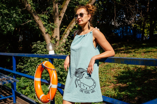 Платье с принтом Русалка