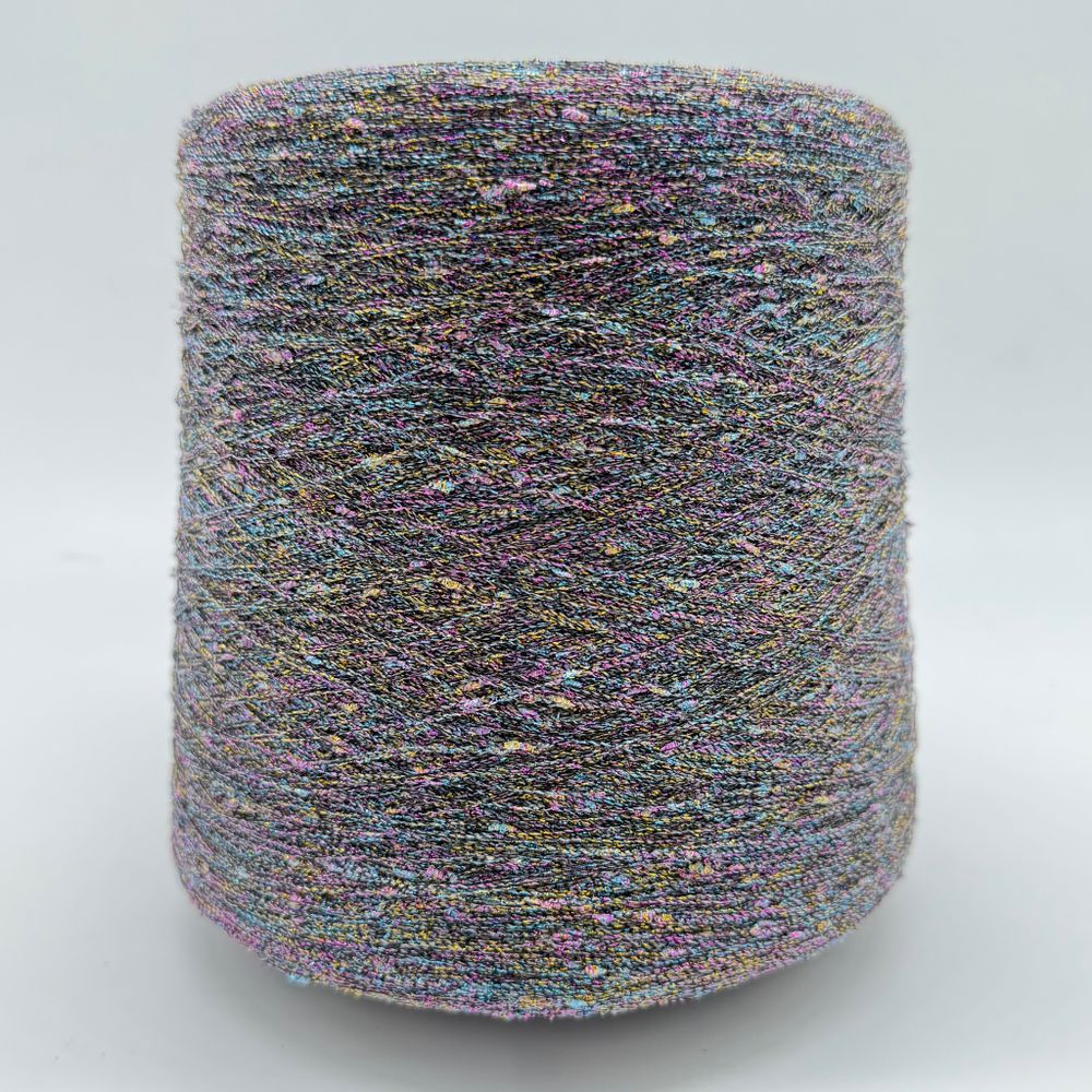 Пряжа Torcitura di Domasco QUARZO (55% па, 30% вискоза, 15% люрекс), 2200м/100 гр, мультиколор