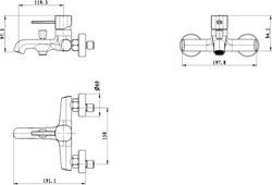 Смеситель для ванны с душем STWORKI Эстерсунд S31100GG глянцевое золото