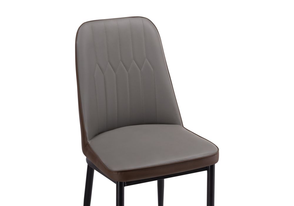 Стул на металлокаркасе Flor gray / brown / black