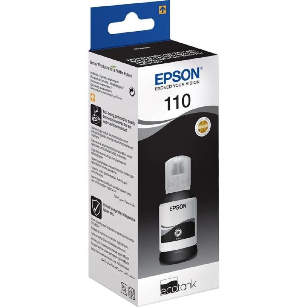 Чернила EPSON C13T03P14A EcoTank MX1XX Series Black Bottle XL, 6000 к.