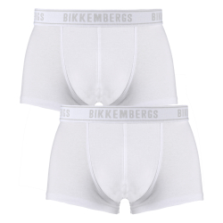 Мужские трусы хипсы (белый) набор 2 в 1 Bikkembergs BKK1UTR15BI