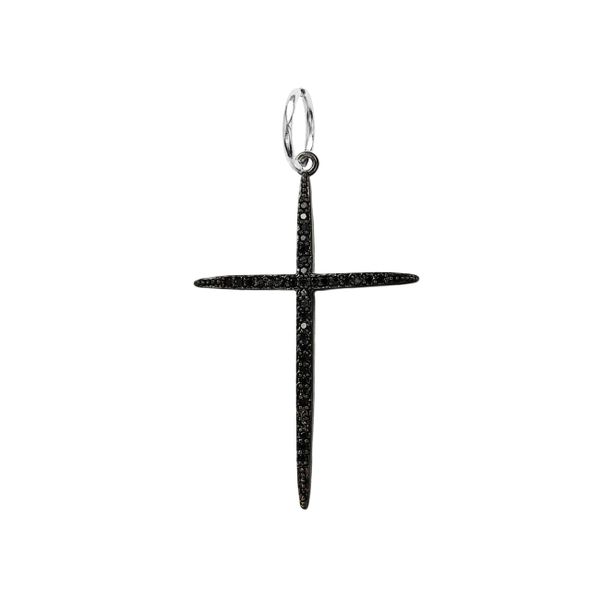 Подвеска Крест с инкрустацией камнем