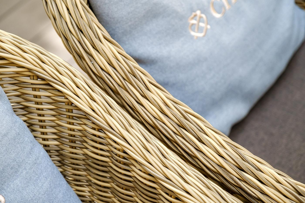 "Равенна" плетеное кресло из искусственного ротанга, цвет соломенный